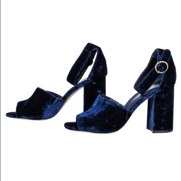 Joie blue velvet heels - Picture 1 of 4